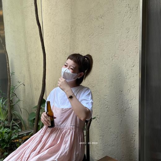 FRANCESCA AMAM LABEL粉/黑/白吊带裙 商品图3