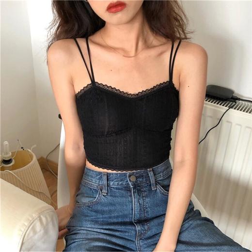 春夏新款法式少女bra背心白色蕾丝无钢圈薄棉杯舒适透气厂家直销国庆清明出游 商品图4