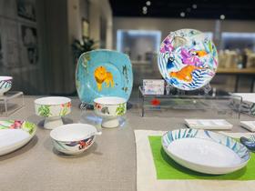 景德镇陶瓷  国瓷红叶  26头热带雨林中餐具