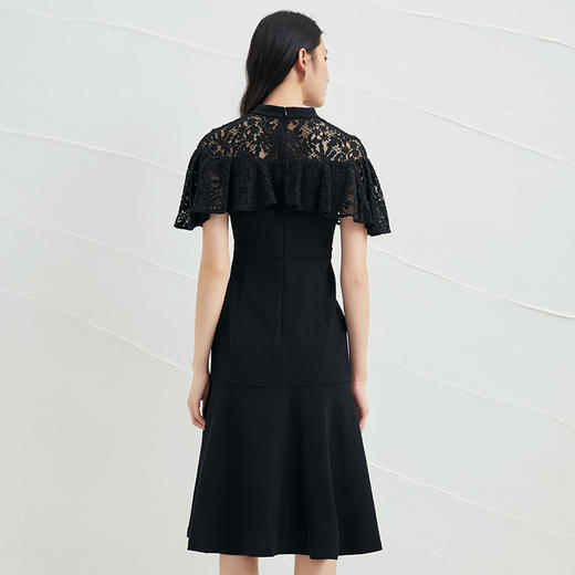 EITIE爱特爱蕾丝收腰长裙鱼尾裙连衣裙6507211 商品图4