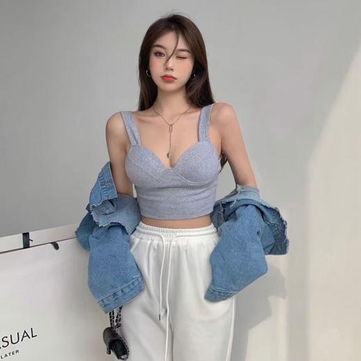 韩版文胸背心抹胸内搭防走光纯棉美背无钢圈打底内衣裹胸可外穿国庆清明出游 商品图9
