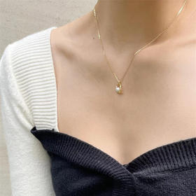 预售|PUVOS普沃斯新款 复古天然zhen珠轻奢5A锆石镶嵌时尚气质百搭高级感项链 .潮快闪[福利品]