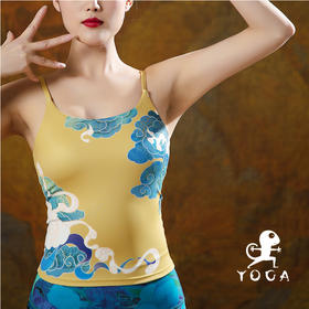 【现货秒发】壁虎瑜伽【入画】印花聚拢吊带背心 （有胸垫）