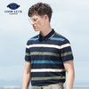GOOD LUCK/德鲨弹力棉质舒适透气撞色简约条纹短袖POLO衫FY23133-881 商品缩略图4
