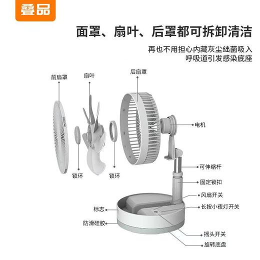 【迷你便携式风扇 】无线充电 USB户外（爆款） 商品图3