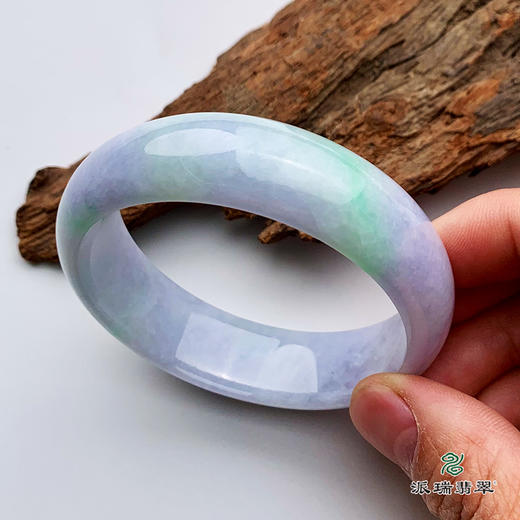 派瑞翡翠 翡翠手镯 糯种 绿色 商品图3