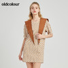 oldcolour春秋季商场同款圆领时尚带披肩设计感短袖条纹连衣裙N21101140 商品缩略图2