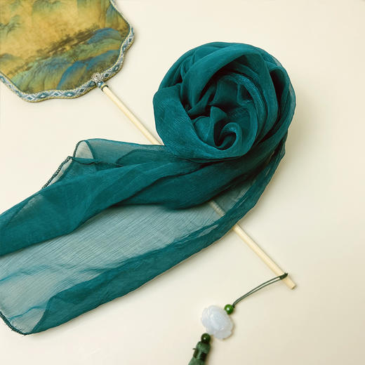 【一点青绿丝巾】超长纯色丝巾百搭【5天发货】 商品图5