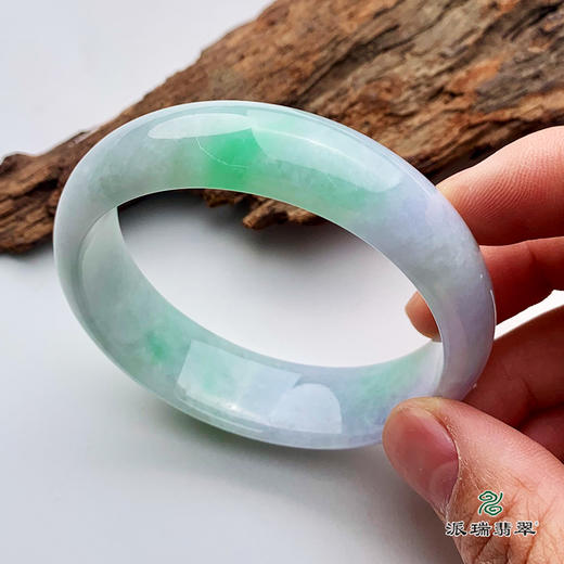 派瑞翡翠 翡翠手镯 糯种 绿色 商品图1