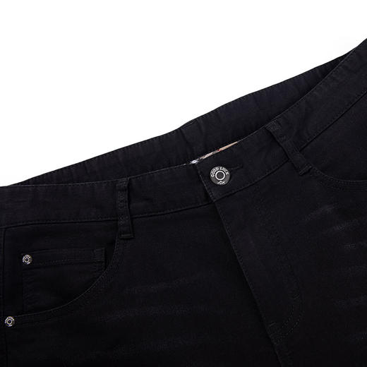 GOOD LUCK/德鲨弹力棉质混纺舒适直筒修身水洗牛仔裤BY27118-810 商品图5