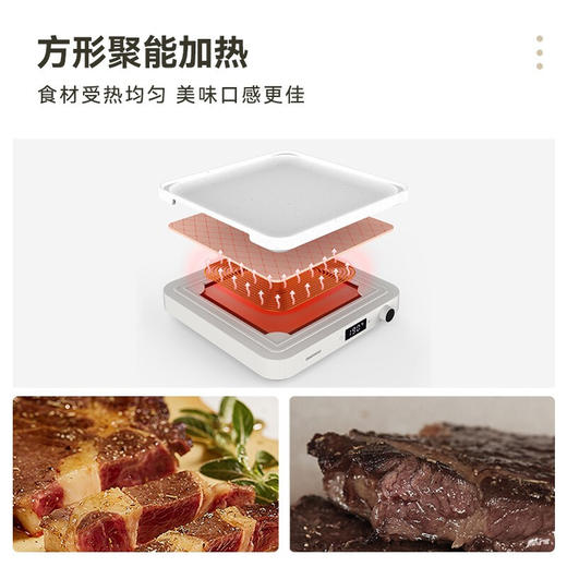 正品大宇DAEWOO煎烤炉 多功能锅 网红料理锅家用电炒锅电煮锅电烧烤炉不粘锅涮烤火锅 奶糖白 商品图8