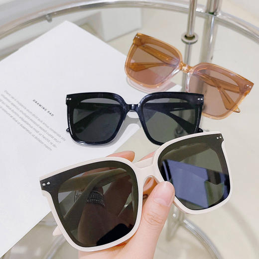 【外贸代工厂】男女同款防紫外线板材黑框墨镜 商品图3