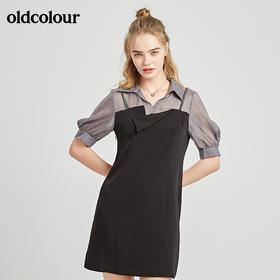 oldcolour秋季商场同款休闲气质中袖连衣裙N21102134