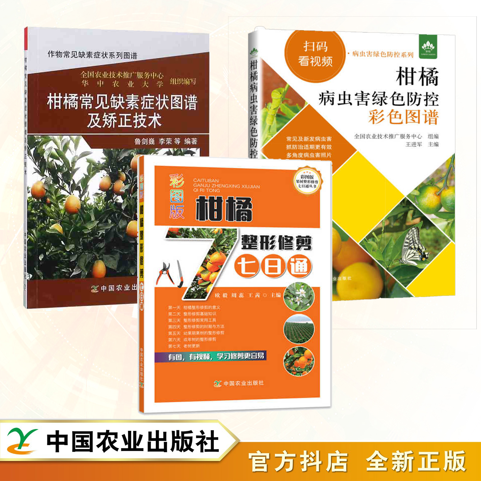 柑橘【营养+整形修剪+病虫害诊治】 3本全套