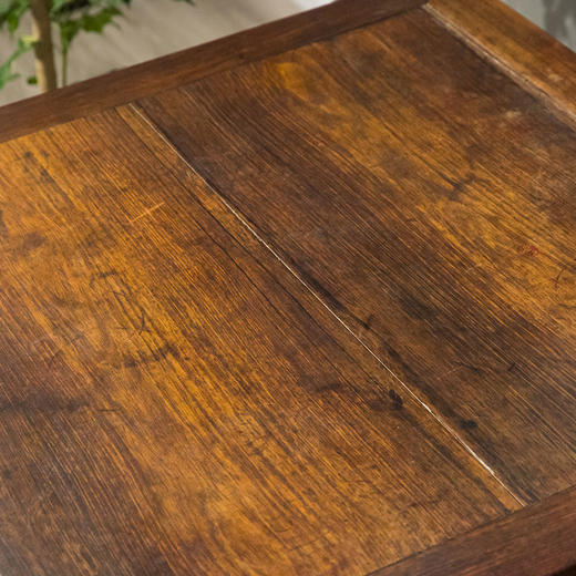 清 红木束腰马蹄腿拐子铜钱纹八仙桌 商品图2