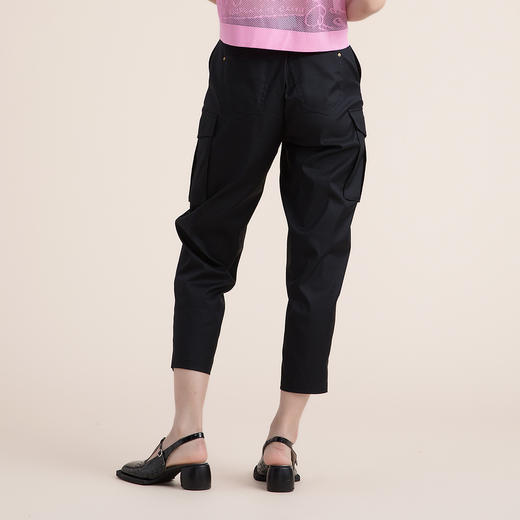 谜底2022夏季新款复古时尚工装机能大口袋休闲萝卜裤女222MK0592 商品图2