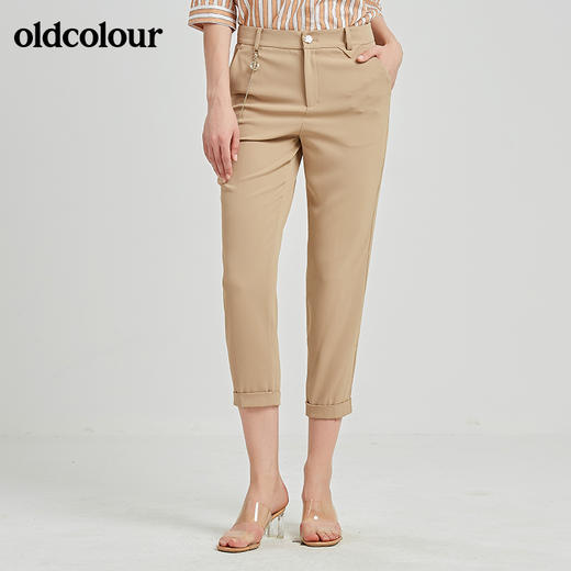 oldcolour秋季商场同款百搭休闲长裤女N21073120 商品图0