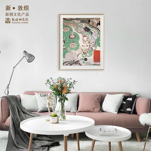 敦煌研究院【持璎珞飞天壁画复制画】博物馆文创礼品 书房客厅摆件 商品图4