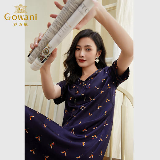 乔万尼真丝连衣裙新款大牌桑蚕丝连帽休闲EF2E386 商品图4