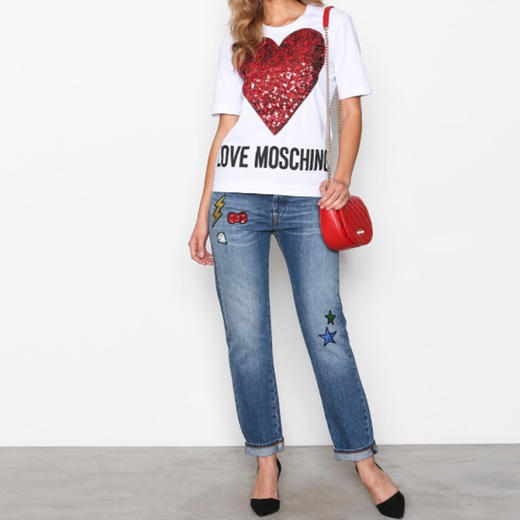 LOVE MOSCHINO 莫斯奇诺 女士牛仔裤 蓝色 WQ41 081T 9138 336W 商品图3