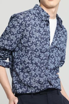 穿搭 | 黑色西服+印花衬衫