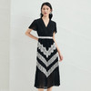 EITIE爱特爱V领百搭气质收腰民族风长裙连衣裙6607318 商品缩略图1