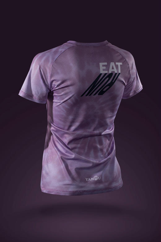 严素跑步TEE,混吃等跑,男/女款,轻量 短袖T恤 速干快干 ,严素态度 商品图3