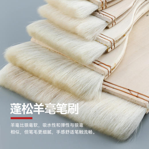 中盛画材 羊毛刷水彩笔/水粉/油画/丙烯画笔 板刷 墙绘板刷/刷子6802 商品图1