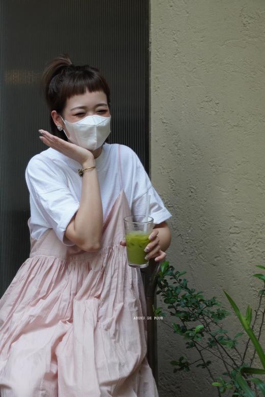 FRANCESCA AMAM LABEL粉/黑/白吊带裙 商品图1