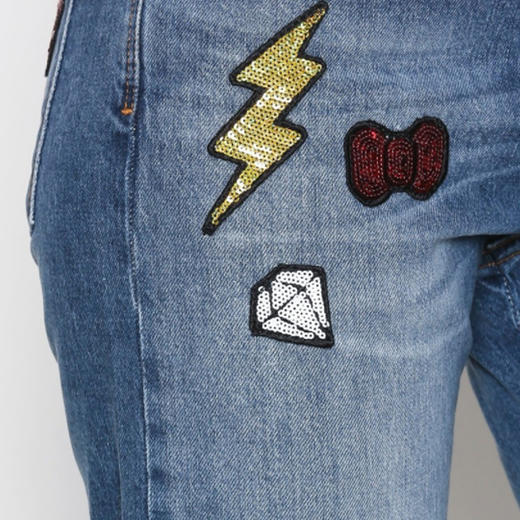 LOVE MOSCHINO 莫斯奇诺 女士牛仔裤 蓝色 WQ41 081T 9138 336W 商品图2