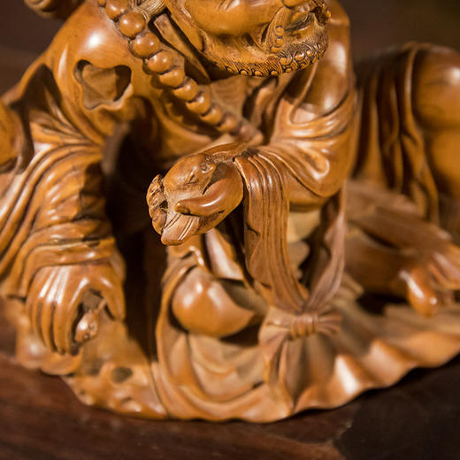 清 黄杨木雕达摩人物像 商品图2