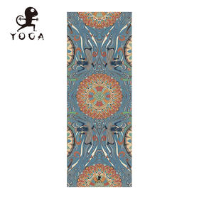 壁虎新款【蓝羽】天然橡胶印花瑜伽垫 【5天发货】