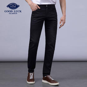 GOOD LUCK/德鲨弹力棉质混纺舒适直筒修身水洗牛仔裤BY27118-810