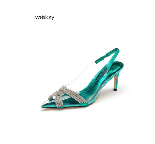 westory2022年新款法式气质满钻尖头高跟凉鞋W22BG61061 商品图2