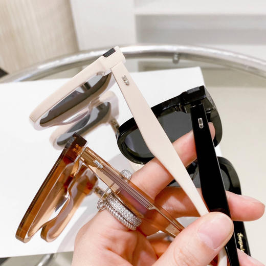 【外贸代工厂】男女同款防紫外线板材黑框墨镜 商品图9