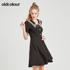 oldcolour秋季商场同款气质短袖连衣裙N21101145 商品缩略图2