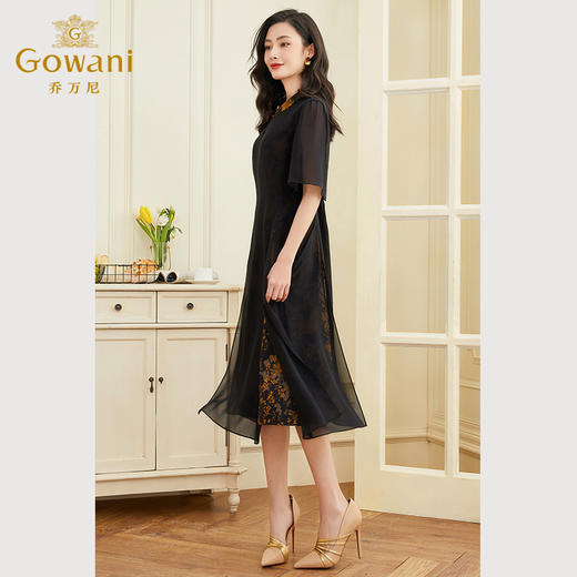 乔万尼真丝桑蚕丝连衣裙夏新款短袖EF2E401 商品图4