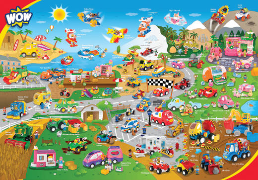 *英国惊奇玩具宝宝WOW 垃圾车/直升机/挖土车//工程车/惯性卡通滑行 男女孩 节日礼物（玩具一经拆封不支持无理由退换） 商品图5