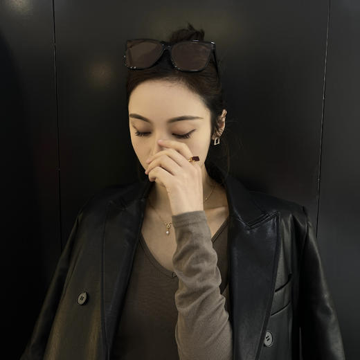 预售|PUVOS普沃斯欧美时尚复古长方形百搭天然石戒指 .潮快闪[福利品] 商品图5