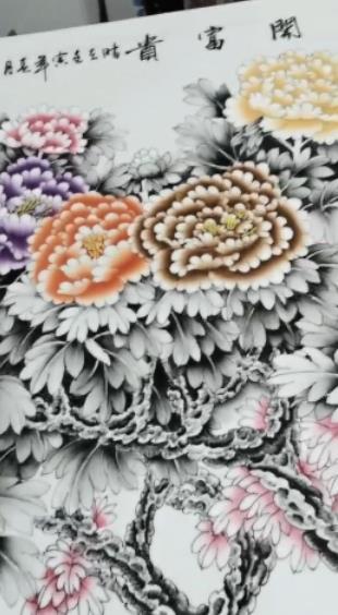 花开富贵瓷板画 商品图0