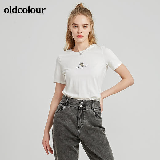 oldcolour秋季商场同款休闲短袖T恤女N21021139 商品图0