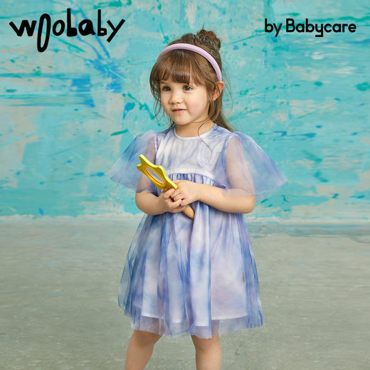 babycare童装woobabyA型网纱连衣裙22夏新品纱裙 商品图1