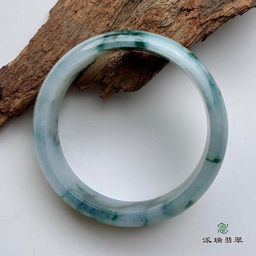 派瑞翡翠 翡翠手镯 糯种 飘花 商品图2