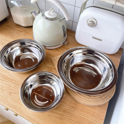 【健康食品级材质】出外贸不锈钢多功能料理套盆5件套 商品图4