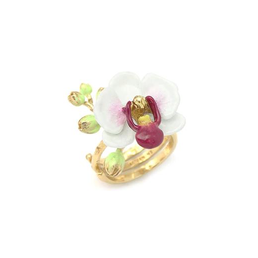 北京仓｜GOOD AFTER NINE-Phalaen-白色蝴蝶兰 戒指［泰国设计师］ 商品图1