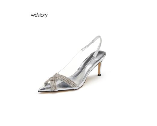 westory2022年新款法式气质满钻尖头高跟凉鞋W22BG61061 商品图3