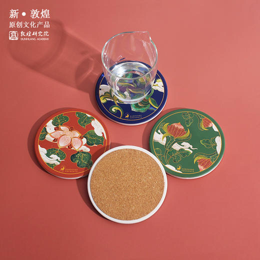 敦煌研究院【吸水陶瓷茶杯垫】博物馆文创中国风复古隔热垫生日礼物 商品图5