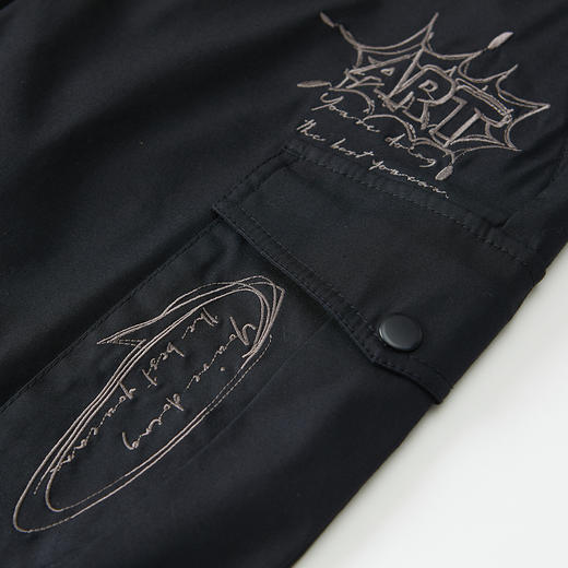 谜底2022夏季新款复古时尚工装机能大口袋休闲萝卜裤女222MK0592 商品图3