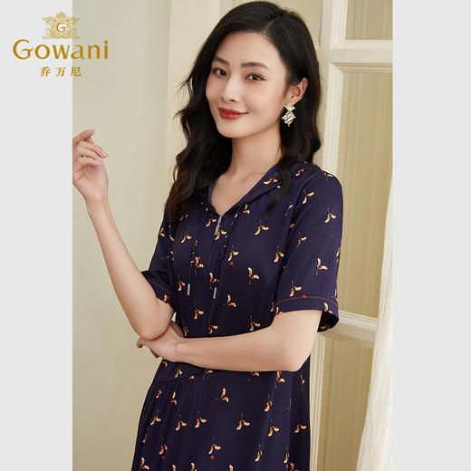 乔万尼真丝连衣裙新款大牌桑蚕丝连帽休闲EF2E386 商品图1