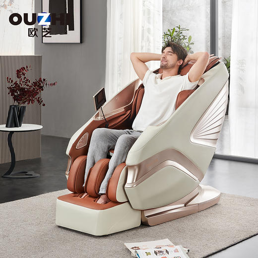 欧芝s450按摩椅家用按摩椅太空舱按摩椅全身自动多功能零重力揉捏智能型沙发椅 活力橙 商品图0